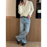 [Unisex] Wide stripe denim pants(2color)