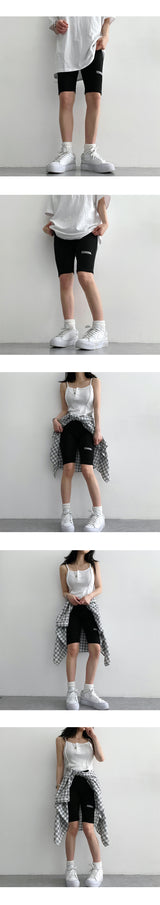 Liren Embroidered Half-Length Leggings