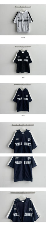 Billie Short Sleeve Hooded Zip-Up