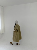 (UNISEX) 2WAY - 2 COLORS ウールオーバーサイズロングフィールドリバーシブルジャケット