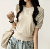 Selling round short sleeve knit