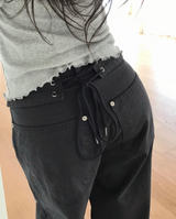 ルーパーバックアイレットコットンワイドパンツ