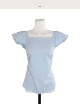 ode-blanc off & square shirring bl