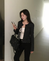 [MADE] Cloud, frill dot cardigan