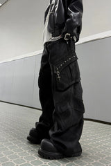 Waxed Multi Pocket Cargo Jeans