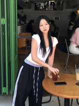 3 line track pants