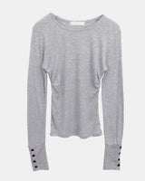 Soel Slim Fit Button-Sleeve Long Sleeve T-Shirt