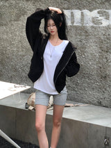 [BELLIDE MADE] ノア, ルーズフィットツーウェイジップアップフーディー