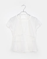 カティンドットシースルーホルターネックレイヤードショートスリーブドTシャツ