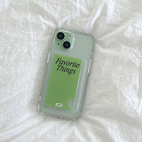 [Jelly] favorite things(green) Card pocket case