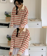 Bintz Stripe Collar Knitw