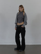 BRUSHED BOLERO SET / GRAY