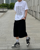 English lettering short sleeve t-shirt