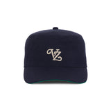 Leaf Chain VZ Monogram Pillbox Cap / Navy