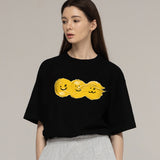 [UNISEX]ピンティング3スマイルショートスリーブドtシャツ