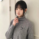 ロアハイネック2wayニットジップアップ (2COLOR)