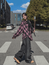 モッシュトラックラインストリングデニムパンツ