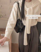 【MADE】Round knit & shawl set