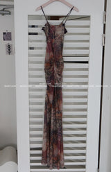 Peppy See-Through Maxi Long Dress