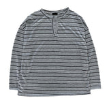 ロリーオープンネックVネックストリッピードルーズフィットサマーロングスリーブTシャツ3カラーズ