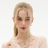 Baby Ribbon Pearl Star Drop Surgical Necklace