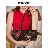 muva.本革 フラップ ワンショルダー バッグ