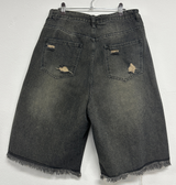 HEART CUPID DAMAGE WASH DENIM BERMUDA💙🖤 - 2 COLORS 2 SIZES