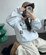 SHOULDER ARM PRINTING TATTOO PATCH CHERRY HOODIE🍒🩵🤍3COLOR