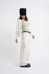 Max Wide Curved Twill Pants