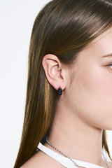 NO.578 [BLACK] ROUND KEY HOLE EARRING