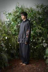 PAISLEY EMB. H-T HOODY (Charcoal)