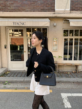 [MADE] Fulls cashmere unbalanced off-shoulder knitwear