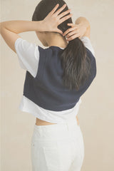 [MADE] Navy Crop Vest FREE