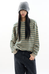 ジョイストライプルーズフィットロングスリーブ
