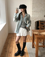 Icy Western Pocket Denim Shirt