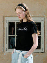 MAISON DE ROLA レタリング Tシャツ ブラック