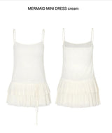 MERMAID MINI DRESS cream