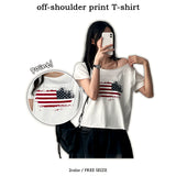 Edding Unfoot オフショルダープリント半袖