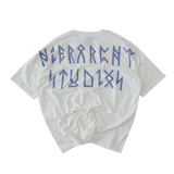 Hierarchy Studios - ルーンワイドロゴオーバーサイズTシャツ ホワイト