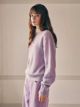 MOHAIR WOOL BLENDED KNIT LAVENDER