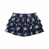 Angel of Star Ruffle Skirt - Navy