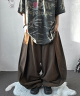 Flip Fold Pintuck Balloon Pants 3color