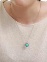 26SS★ [Premium Plating] Pennysense AB(W) Coin Necklace Amazonite