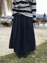 Luv Pintuck Banding Denim Skirt (2c)