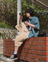 リーズン バミューダ ピンタック カーゴ パンツ