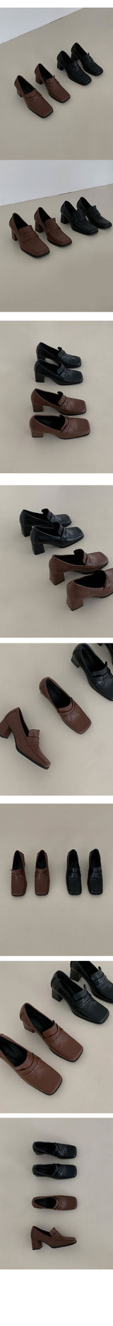 ペニーローファーヒール (BROWN, BLACK 2COLORS!)