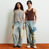 Vineca (Destroyed) Double Knee Jeans