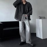 NOS107 Gray Over Wide Denim Pants (XS ~ L)