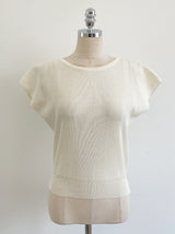 Niel Round Neck Cap Sleeve Short Sleeve Knit