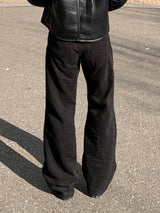 Beloa Peach Cotton Semi-wide Pants